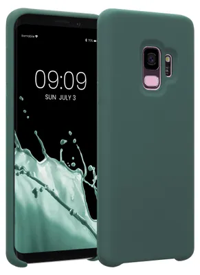 Produktbild von kwmobile Handyhülle für Samsung Galaxy S9 Hülle - Case Silikon - Kabelloses Laden - Schutzhülle Cover in Blaugrün