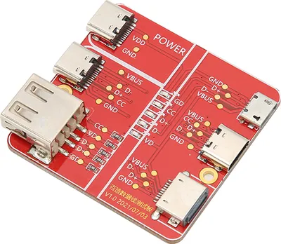 Productafbeelding van Laadtestkaart, Datakabeltestopstelling, 3-in-1 datakabeltestopstelling, Nauwkeurige laadtestkaart, USB-kabeldrie-ader-tester, Kabelaccessoires