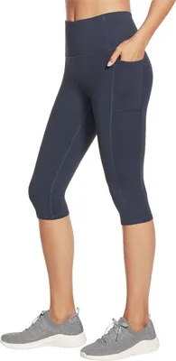 Produktbild von Skechers Damen Tights GOFLEX HW CAPRI blau, Größe XS (W2CP2)