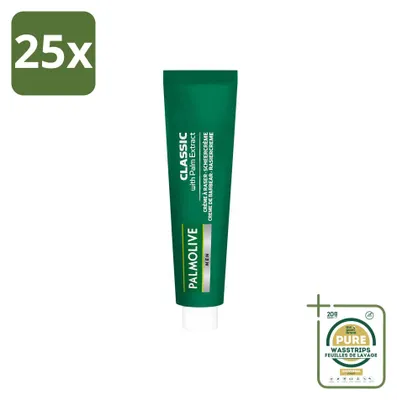Productafbeelding van 25 x Palmolive Men Classic scheercrème - Verzorgend & Verfrissend - 100 ml - Voorraadverpakking - 25 stuks