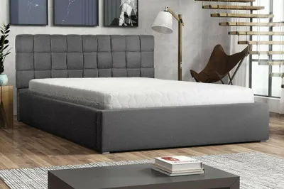 Obrázek produktu pro Čalouněná jednolůžková postel s roštem 120x200 WARNOW 2 - tmavá šedá