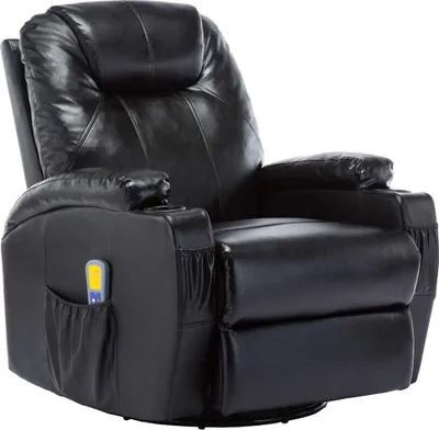 Obrázok produktu pre masážne hojdacie kreslo vidaXL Black Imitation Leather