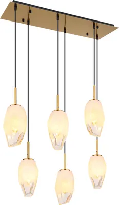 Produktbild von Globo Lighting Hängeleuchte Metall messingfarben, 6x E14