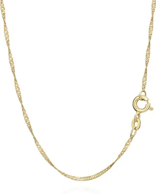 Produktbild von 45cm Singapur Echte 585 Gelbgold 14 Karat Singapurkette 1.2mm 1,30g Kette 9394