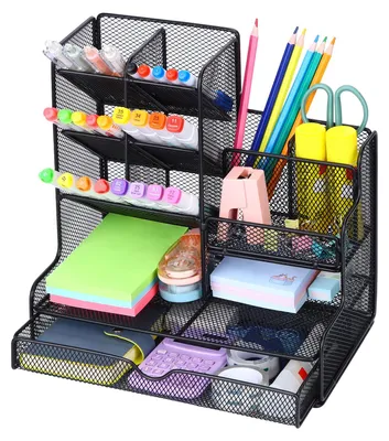Image de Organisateur de bureau avec tiroir, 12 compartiments, pour le bureau