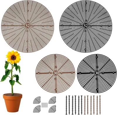 Imagen del producto de Redes protectoras para macetas, juego de 4 unidades, de 30 cm y 52 cm, para proteger las plantas en el jardín