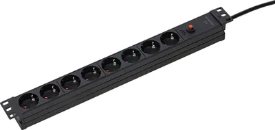 Produktbild von as-Schwabe 8-fach Steckdosenleiste RACK 19 Zoll 3m Netzwerk Mehrfachsteckdose