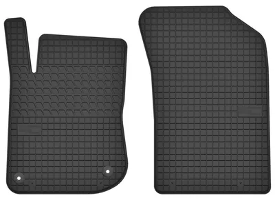 Produktbild von Gummi-Fußmatten Vorne für Peugeot 208 I 2012-2019 (Schrägheck) – 2-tlg, Schwarz, passgenau – Wielganizator SolidTread