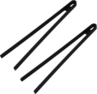 2 Silikon-Küchenzangen 29 cm Schwarz – Kochzangen-Set