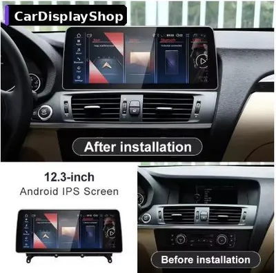 Produktbild von 12,3 Zoll Android 14 Display für BMW X3 F25 2010–2017 NBT Snapdragon 685 8 GB/128 GB CarPlay & Android Auto