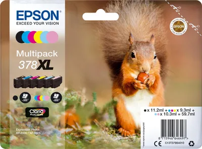 Produktbild von Epson Multipack 378XL Claria Photo HD 6-Farben XL-Tintenpatronen mit hoher Ergiebigkeit