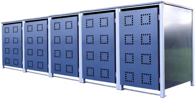 Produktbild von 5 Tailor Mülltonnenboxen Basic für 120 Liter Tonne /Stanzung 5 /Anthrazit / Grau