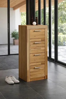 Produktbild von Schubkastenkommode 53x42x115 Flurschrank Kernbuche teilmassiv #823