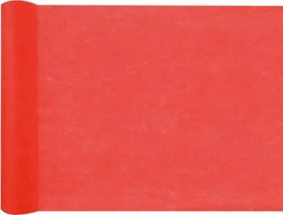 Immagine prodotto di Runner da tavolo in tessuto non tessuto decorativo 30 cm x 25 m - rosso