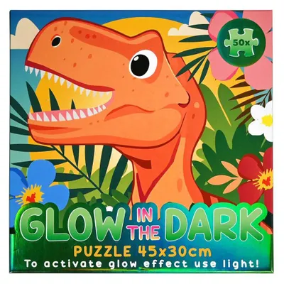 Immagine prodotto di Puzzle Dino che si illumina al buio - 50 pezzi.