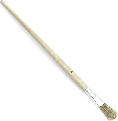 Produktbild von Nölle Profi Brush Flachpinsel Gr. 04, helle Borste, Weißblech | 1 Stück