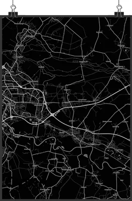 Produktbild von Mr. & Mrs. Panda Bild Oyten DIN A1 - Geschenk, Kunstdruck, Stadt, poster, wanddeko, Plakat, drucke, Dorf Karte Landkarte Map Stadtplan