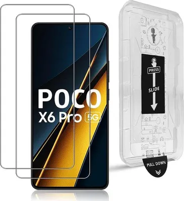 Productafbeelding van Pantserglas voor Xiaomi Poco X6/X6 Pro 5G - 9H hardheid - anti-kras en luchtbellen - heldere bescherming