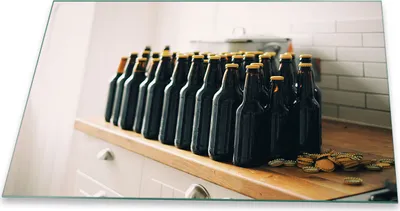 Produktbild von Herdabdeckplatte Glaskeramik 1 Teilig 80x52 Küche Schwarz Abdeckung Glas Spritzschutz