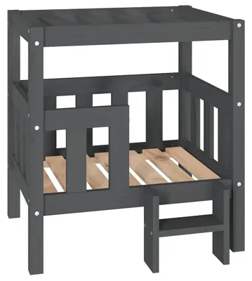 Obrázok produktu pre vidaXL Pelech pre psa sivý 65,5x50,5x70 cm z masívneho borovicového dreva