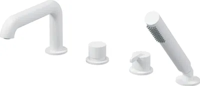 Image de 4-hole bath mixer with shower set