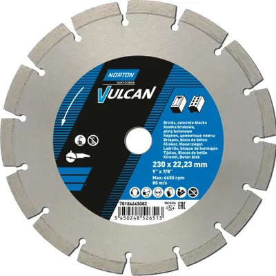 Image de 1 disque diamant Norton 230 X 22,23 mm Vulcan universel