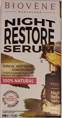 Produktbild von Biovene Night Restore Super Glow Facial Serum Treatment 30ml
