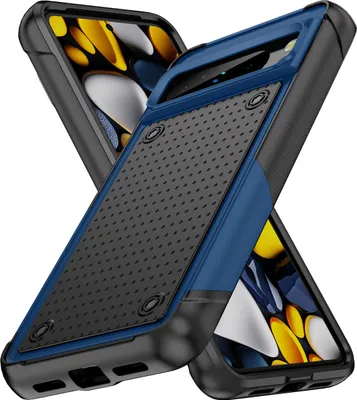 Produktbild von Für Google Pixel 8 Pro Hülle Militärqualität Stoßfest Hybrid 2 in 1 Hart PC Weich TPU Handyhülle Blau Schwarz
