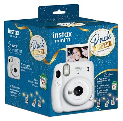 Image de Appareil photo instantané Fujifilm Instax Mini 11, couleur blanche, coffret cadeau