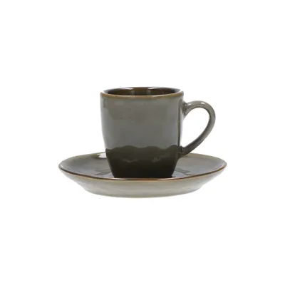 Zdjęcie produktu dla Rose&Tulipani - Zestaw 6 filiżanek do espresso 90ml ze spodkiem Concerto Grigio Tortora