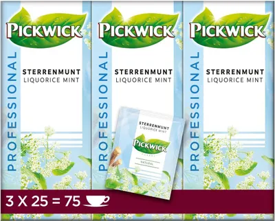 Produktbild von Pickwick - Professional Sterrenmunt - 3x 25 Teebeutel