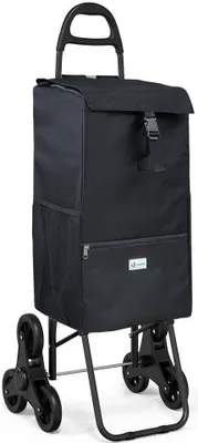 Produktbild von VOUNOT® Einkaufstrolley Klappbar mit 6 Räder und Kühlfach, Treppensteiger, 40L