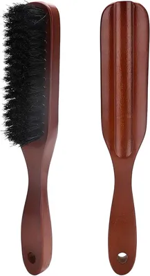 Immagine prodotto di Spazzola per barba in setole di pelo di cinghiale, con manico in legno, antiscivolo, per uomo, per la cura della barba