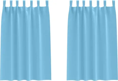 Immagine prodotto di vidaXL Tende oscuranti con anelli 2 pezzi blu cielo 175 x 140 cm