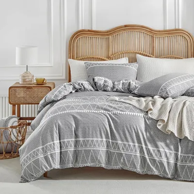 Obrázok produktu pre TRANKIELO® - Súprava obliečok na prikrývku 240x220 cm - 3-dielna, mikrovlákno, bohémsky vzor, obsahuje 2 obliečky na vankúše