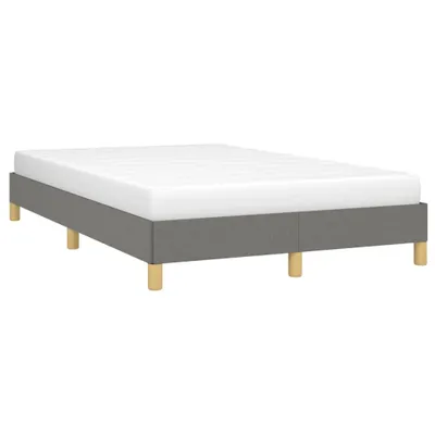 Image de vidaXL Cadre de lit sans matelas gris foncé 120x190 cm Tissu