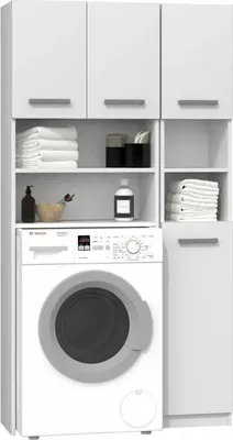 Produktbild von Waschmaschinenschrank Badschrank Badregal weiss