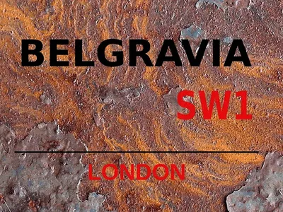 Produktbild von vianmo Holzschild 30x40 cm London Street Belgravia SW1