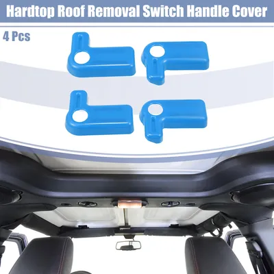 Image de Cache de poignée de commutateur de démontage du toit rigide pour Jeep Wrangler JK - Lot de 4 Bleu