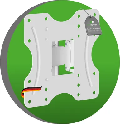 Zdjęcie produktu dla Uchwyt ścienny - Uniwersalny, regulowany kątem nachylenia i obrotu - Maks. VESA 200x200 mm - Do monitorów płaskich i zakrzywionych o przekątnej 23-42 cali, o wadze do 30 kg - Biały