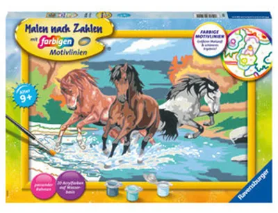 Obrázok produktu pre Ravensburger 28492 Ravensburger Malen-nach-Zahlen Stolze Wildpferde