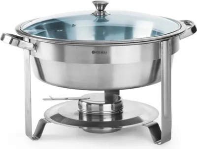 Produktbild von HENDI Chafing Dish              rund Chromstahl 4 L        Economic
