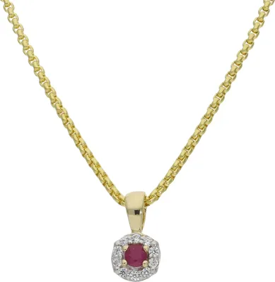 Produktbild von JuwelmaLux Anhänger 333/000 (8 Karat) Gold mit Rubin und Zirkonia JL39-02-0105
