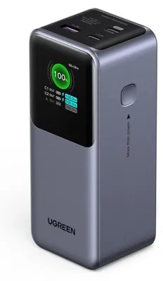Image de Ugreen 20000mAh 130W Fast Charging Powerbank, 20000 mAh, Lithium, Grau