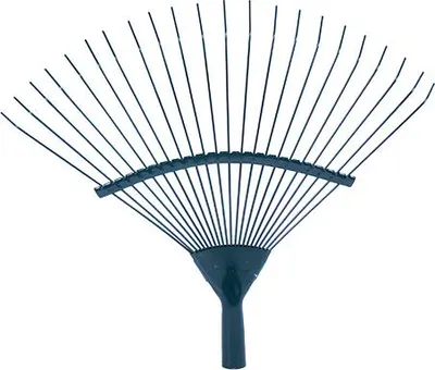 Immagine prodotto di Rastrello a molle con 22 denti, 45 cm, acciaio, verniciato verde