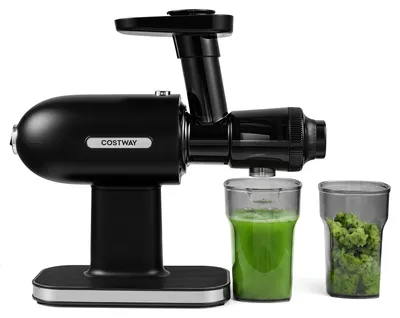 Produktbild von COSTWAY Entsafter 160W elektrisch, Slow Juicer Obst Gemüse, Kaltpressentsafter mit Rückwärtsfunktion, 800ml Saftbehälter & 1L Tresterbehälter