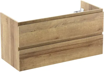 Produktbild von Ben Vario Waschbeckenunterschrank Grifflos 120x51 cm Vormontiert - Denver Eiche  -  Unterschränke fürs Bad, Unterschrank, Waschtischunterschrank, Badezimmerschrank