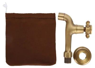 Produktbild von Vintage Wasserhahn Wandmontage Messing Einhebel Kaltwasser Küche