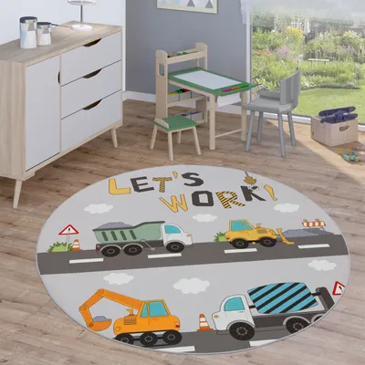 Immagine prodotto di Tappeto per bambini Tappeto rotondo Tappeto da gioco per cameretta Tappeto moderno Dimensioni 160 cm Rotondo