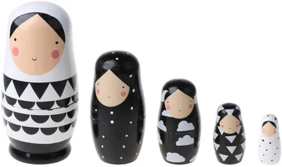Obrázek produktu pro Autentické ruské dřevěné panenky Matrjoška, vhodné jako hračka, dárek, dekorace nebo ozdoba. Panenky Matroška, které jsou do sebe zasunované